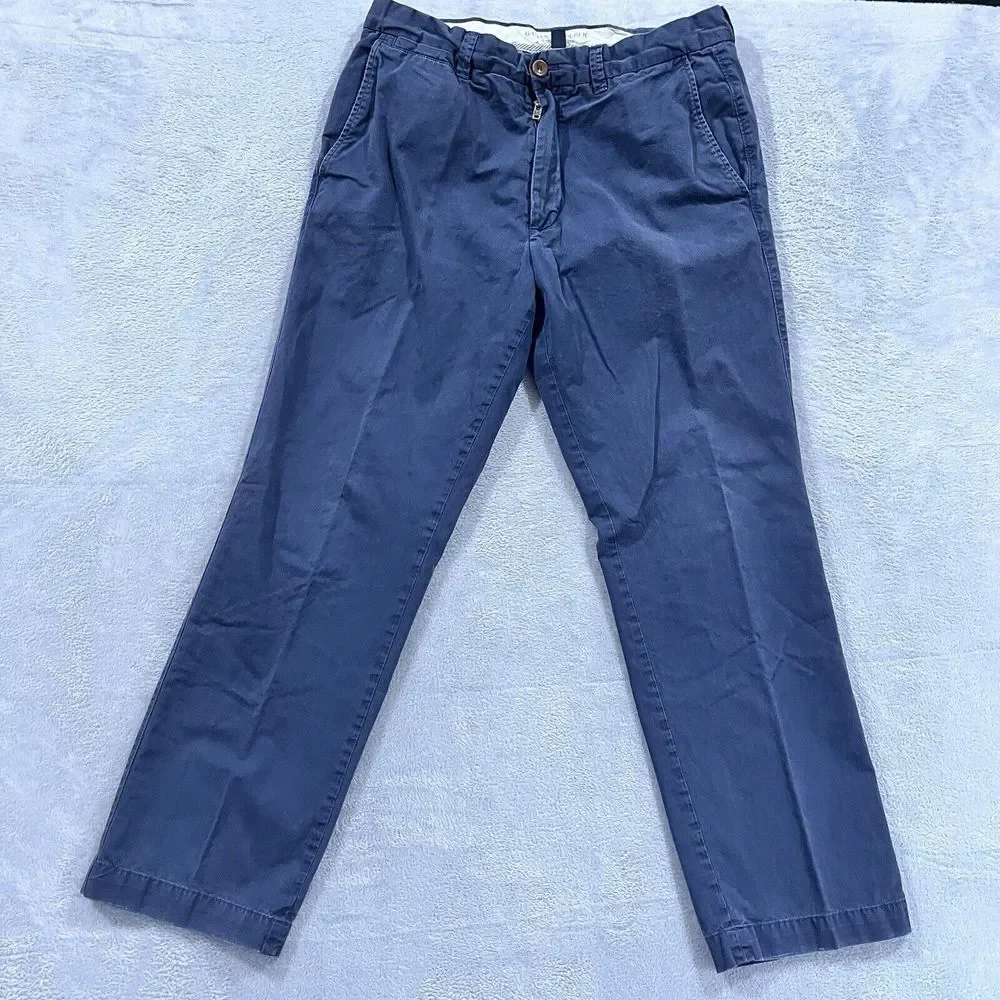 Banana Republic Straight‎ Fit Pants Men's 33x30 Chino Blue Preppy